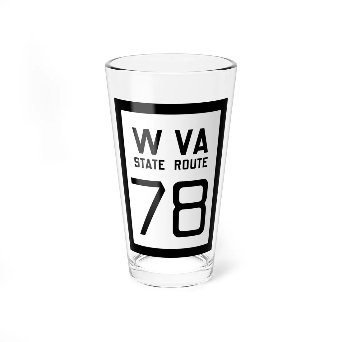 WV-78 1922 (Virginia) (Road Sign) Pint Glss 16oz 16oz - Go Mug Yourself