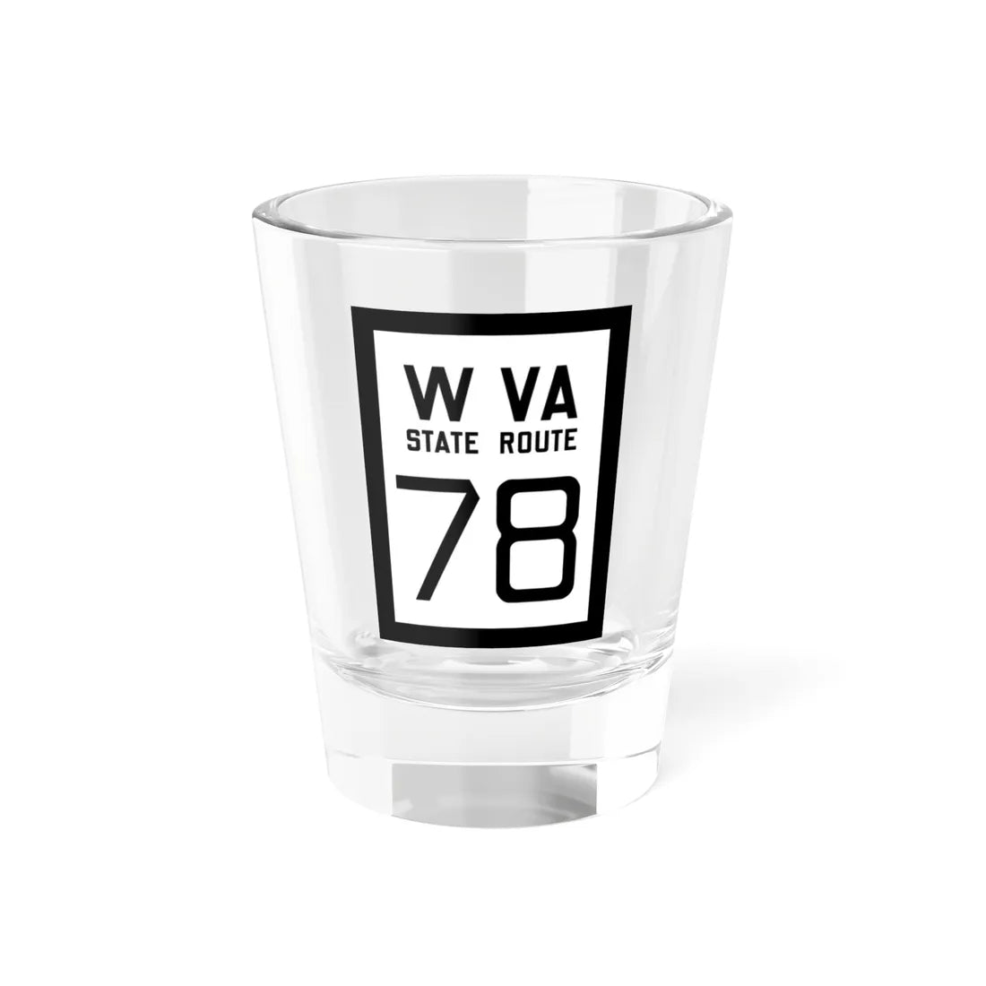 WV-78 1922 (Virginia) (Road Sign) Shot Glass 1.5oz 1.5oz - Go Mug Yourself
