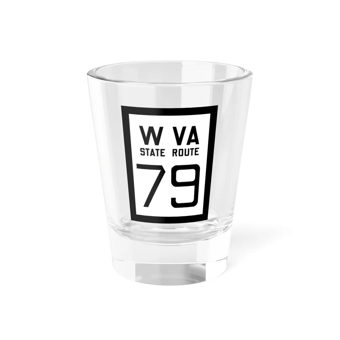 WV-79 1922 (Virginia) (Road Sign) Shot Glass 1.5oz 1.5oz - Go Mug Yourself