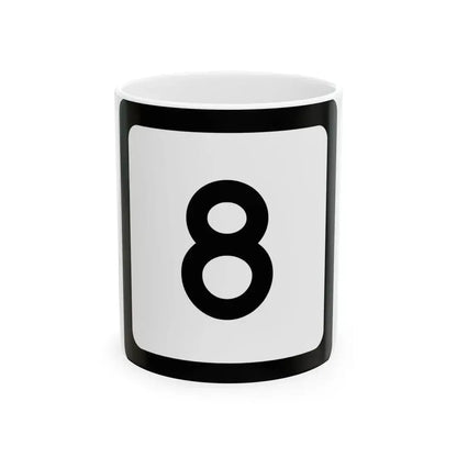 WV-8 (Virginia) (Road Sign) White Coffee Mug 11oz - Go Mug Yourself