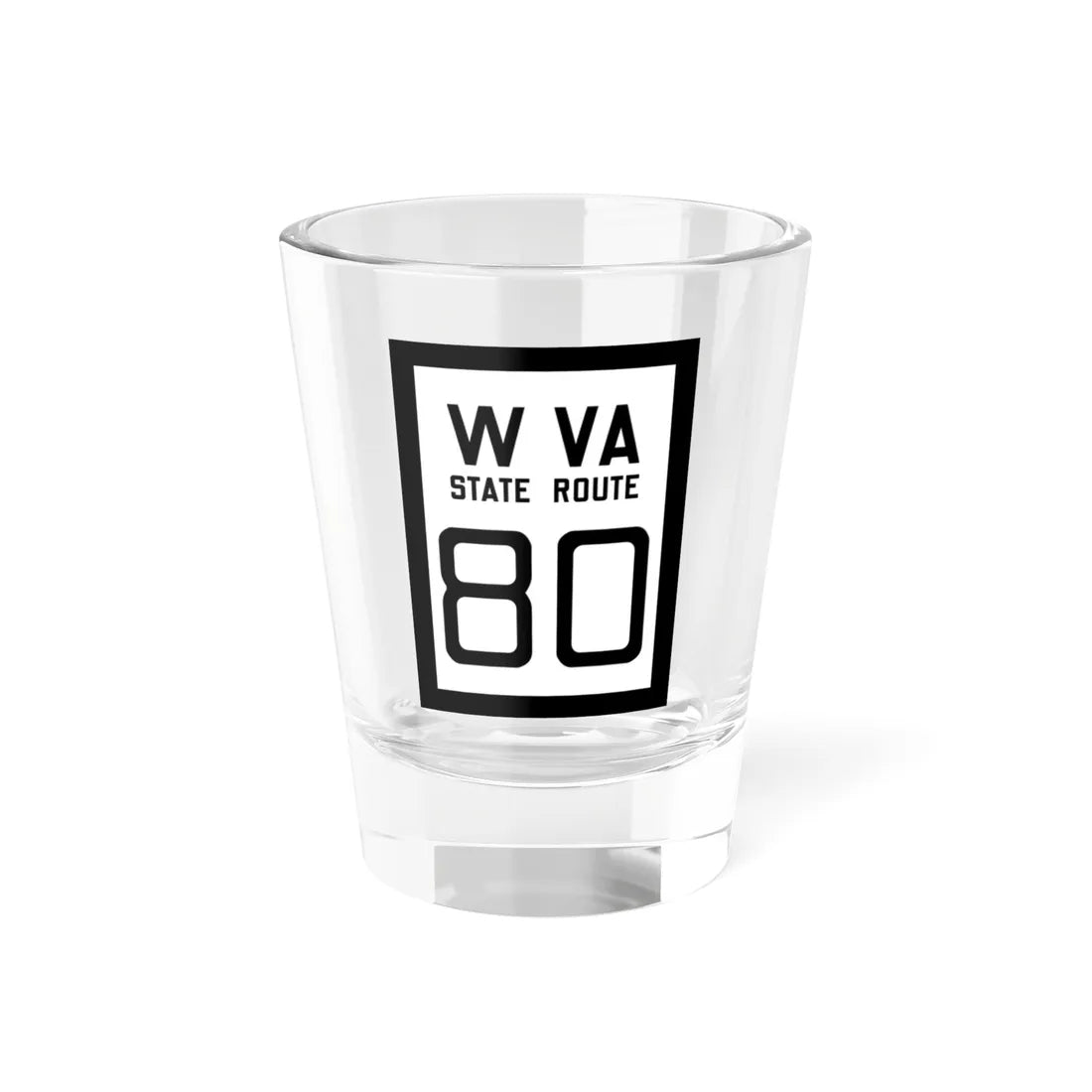 WV-80 1922 (Virginia) (Road Sign) Shot Glass 1.5oz 1.5oz - Go Mug Yourself
