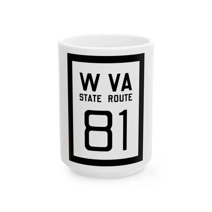 WV-81 1922 (Virginia) (Road Sign) White Coffee Mug 15oz - Go Mug Yourself