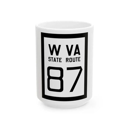 WV-87 1922 (Virginia) (Road Sign) White Coffee Mug 15oz - Go Mug Yourself