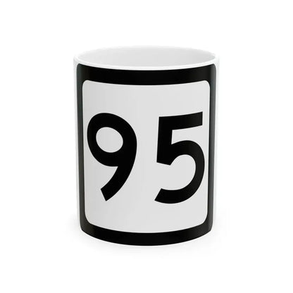 WV-95 (Virginia) (Road Sign) White Coffee Mug 11oz - Go Mug Yourself
