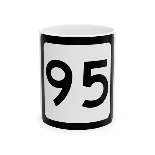 WV-95 (Virginia) (Road Sign) White Coffee Mug 11oz - Go Mug Yourself