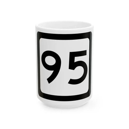 WV-95 (Virginia) (Road Sign) White Coffee Mug 15oz - Go Mug Yourself