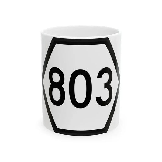 WV PFR 803 mockup (Virginia) (Road Sign) White Coffee Mug 11oz - Go Mug Yourself