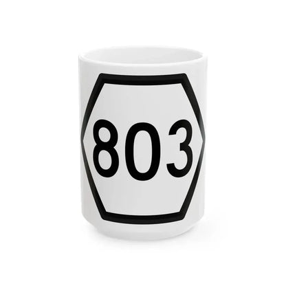 WV PFR 803 mockup (Virginia) (Road Sign) White Coffee Mug 15oz - Go Mug Yourself