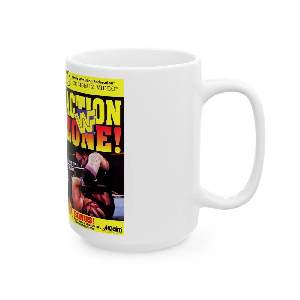 WWF ACTION ZONE (VHS COVER) - White Coffee Mug-Go Mug Yourself