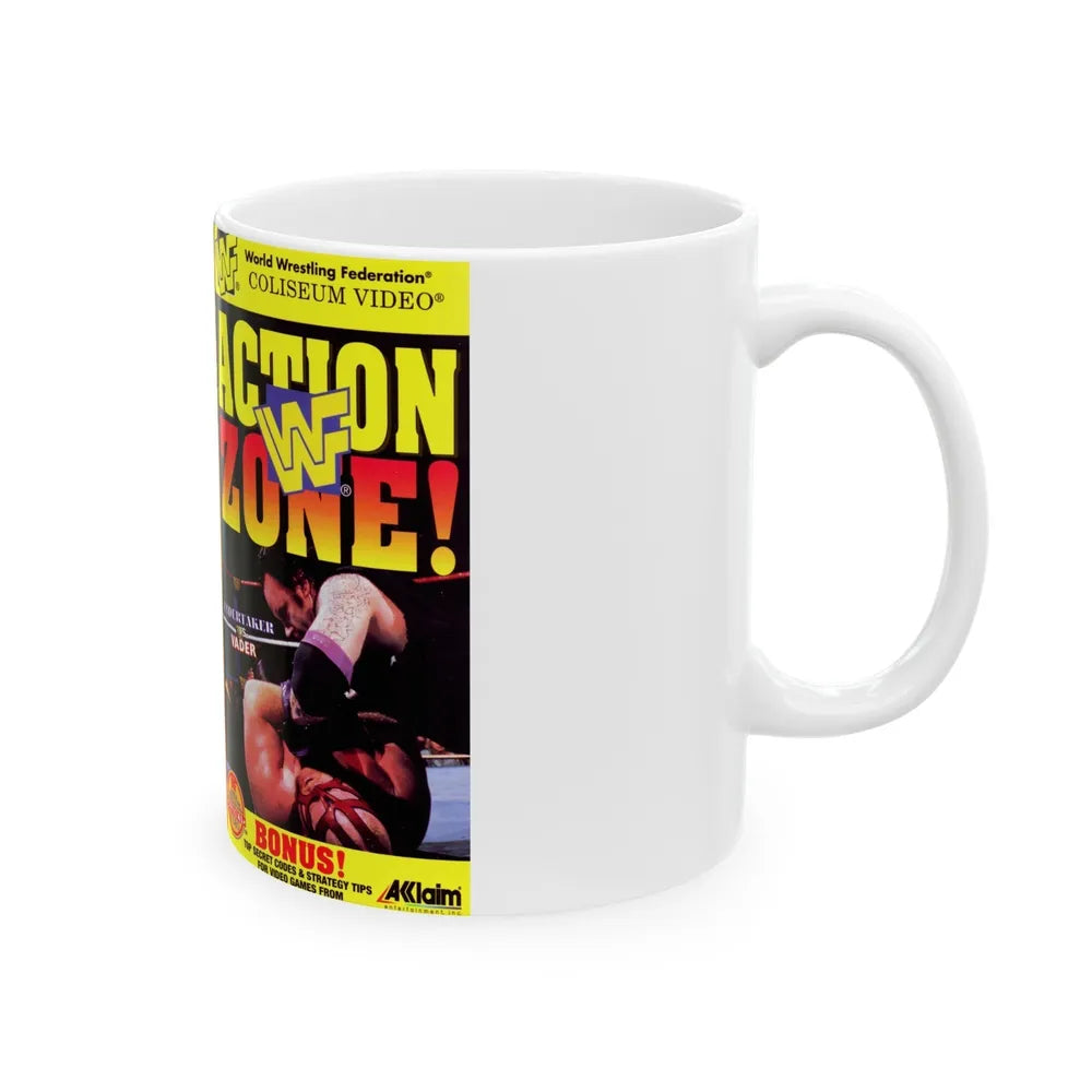 WWF ACTION ZONE (VHS COVER) - White Coffee Mug-Go Mug Yourself