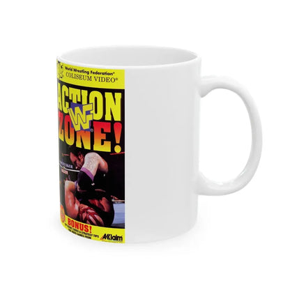 WWF ACTION ZONE (VHS COVER) - White Coffee Mug - Go Mug Yourself