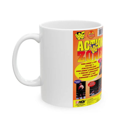 WWF ACTION ZONE (VHS COVER) - White Coffee Mug-Go Mug Yourself