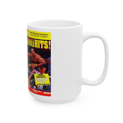 WWF CONFIRMED HITS (VHS COVER) - White Coffee Mug-Go Mug Yourself