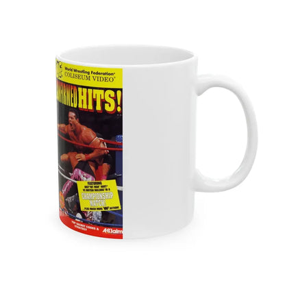 WWF CONFIRMED HITS (VHS COVER) - White Coffee Mug - Go Mug Yourself