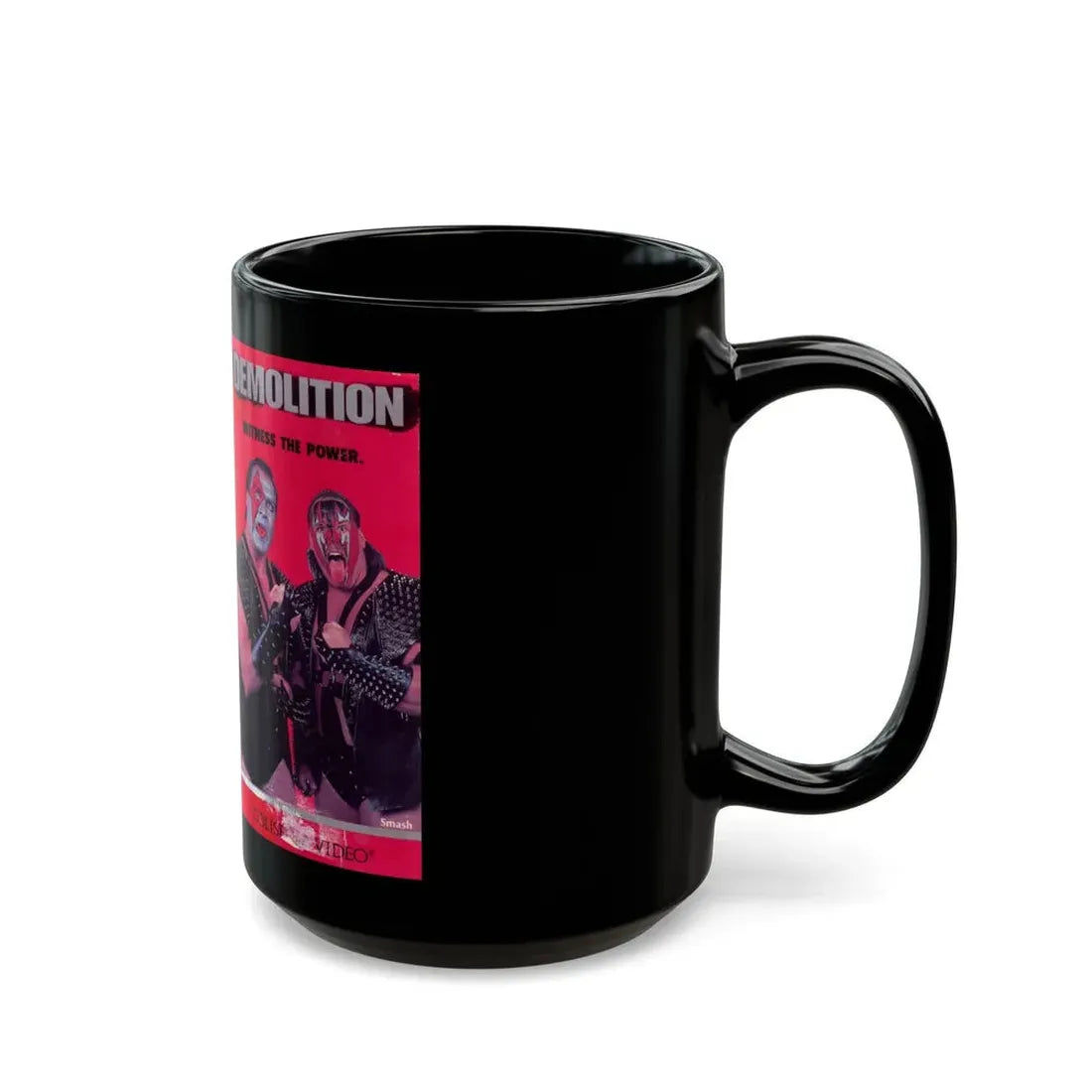 WWF DEMOLITION (VHS COVER) - Black Coffee Mug - Go Mug Yourself