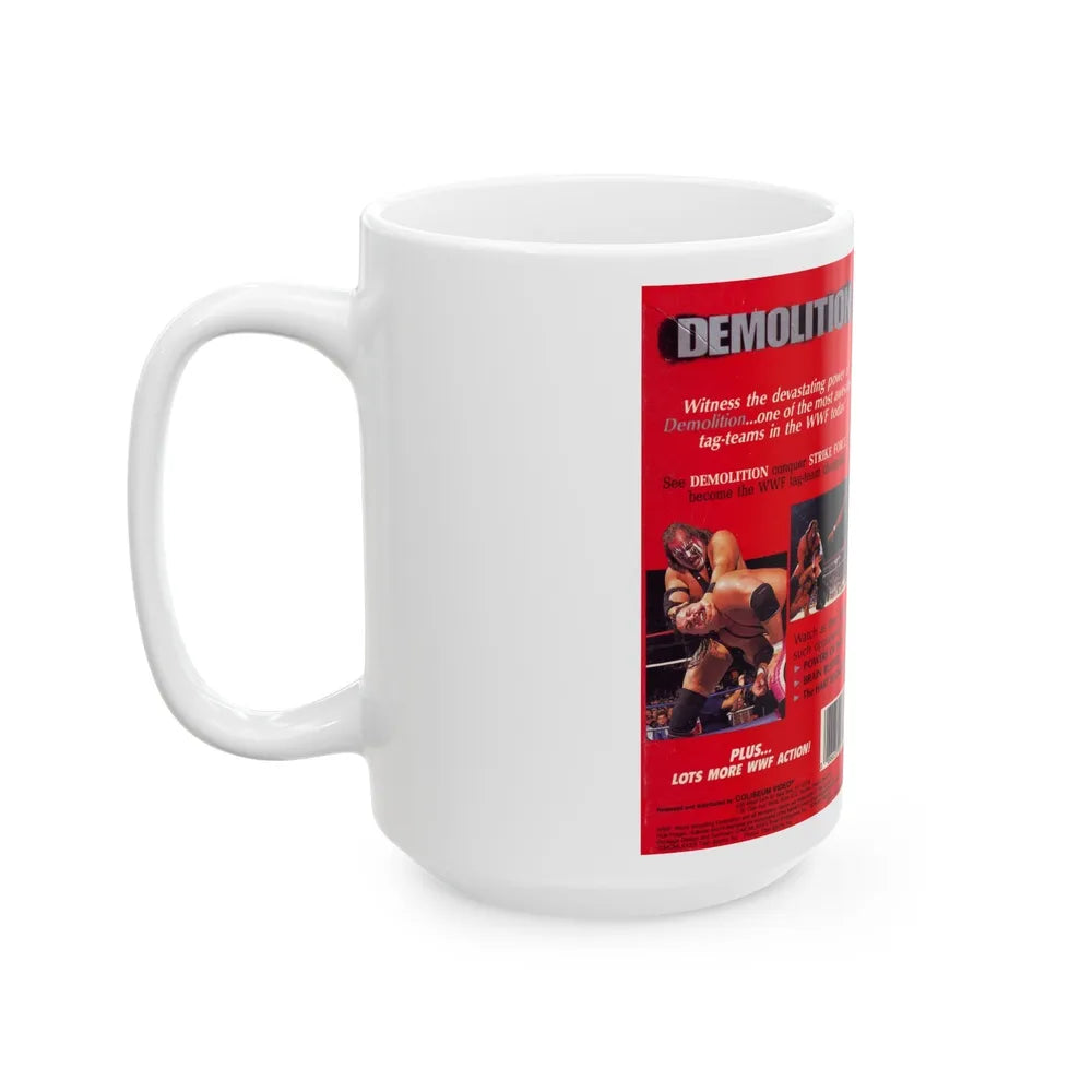 WWF DEMOLITION (VHS COVER) - White Coffee Mug-Go Mug Yourself