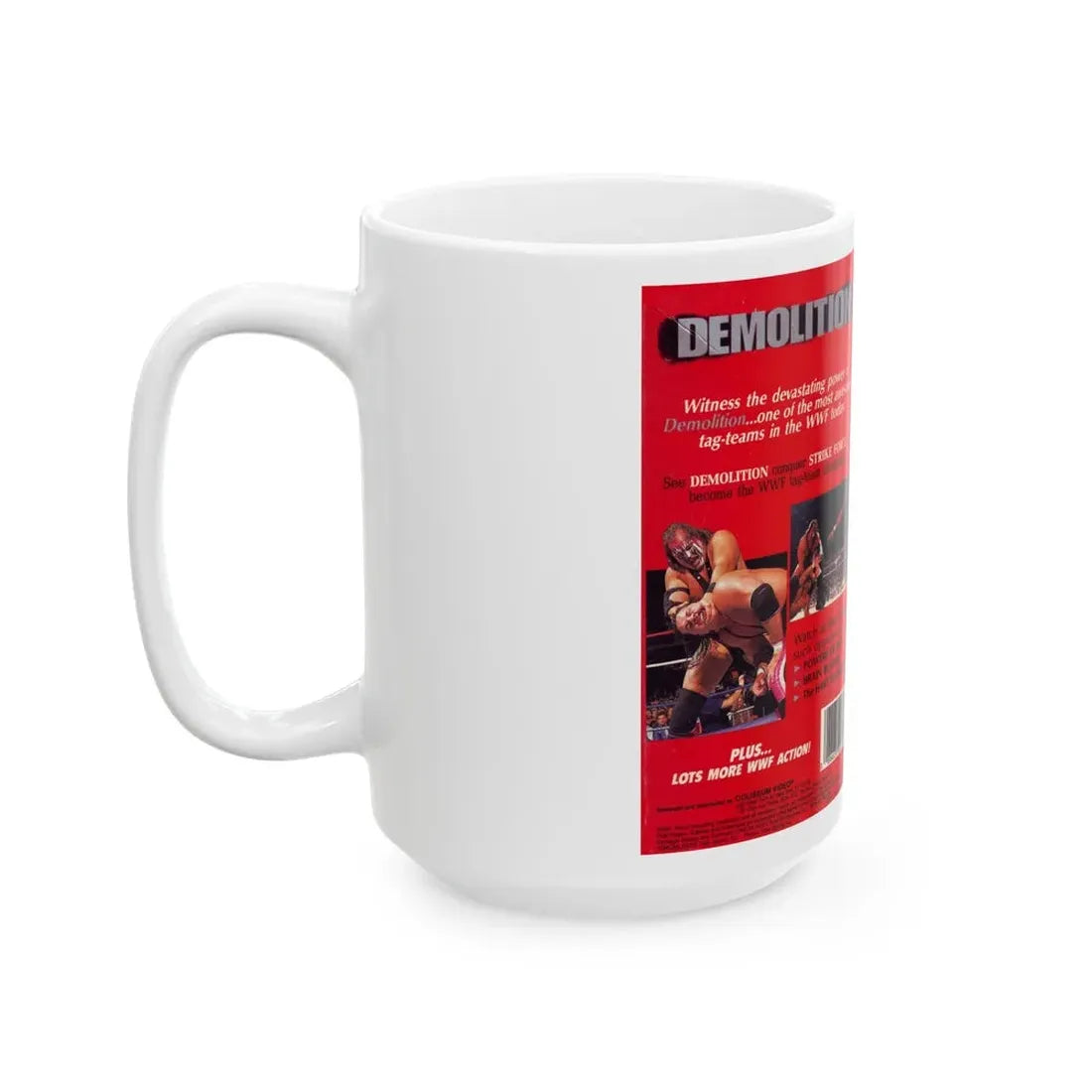 WWF DEMOLITION (VHS COVER) - White Coffee Mug - Go Mug Yourself