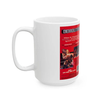 WWF DEMOLITION (VHS COVER) - White Coffee Mug - Go Mug Yourself