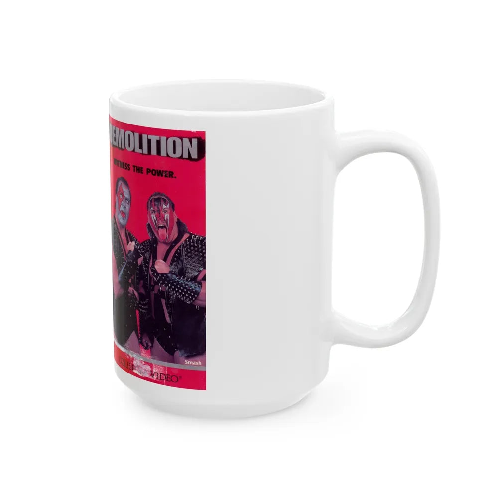 WWF DEMOLITION (VHS COVER) - White Coffee Mug-Go Mug Yourself