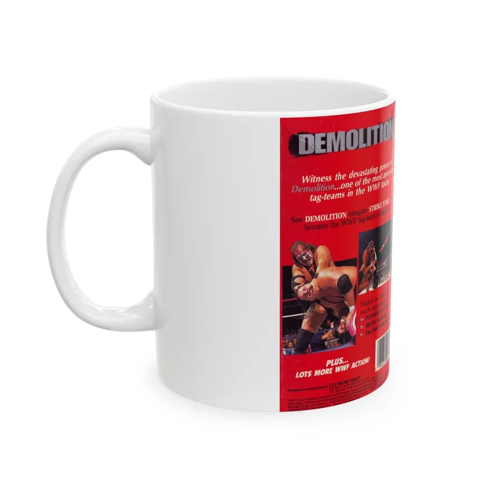 WWF DEMOLITION (VHS COVER) - White Coffee Mug-Go Mug Yourself