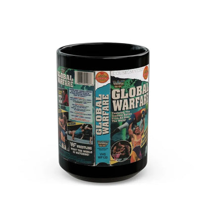 WWF GLOBAL WARFARE (VHS COVER) - Black Coffee Mug 15oz - Go Mug Yourself