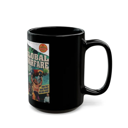 WWF GLOBAL WARFARE (VHS COVER) - Black Coffee Mug-Go Mug Yourself