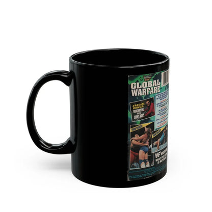 WWF GLOBAL WARFARE (VHS COVER) - Black Coffee Mug-Go Mug Yourself