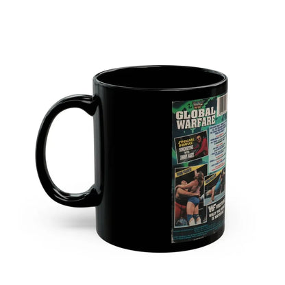 WWF GLOBAL WARFARE (VHS COVER) - Black Coffee Mug - Go Mug Yourself