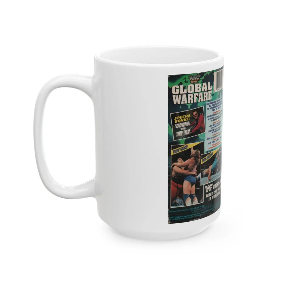 WWF GLOBAL WARFARE (VHS COVER) - White Coffee Mug-Go Mug Yourself