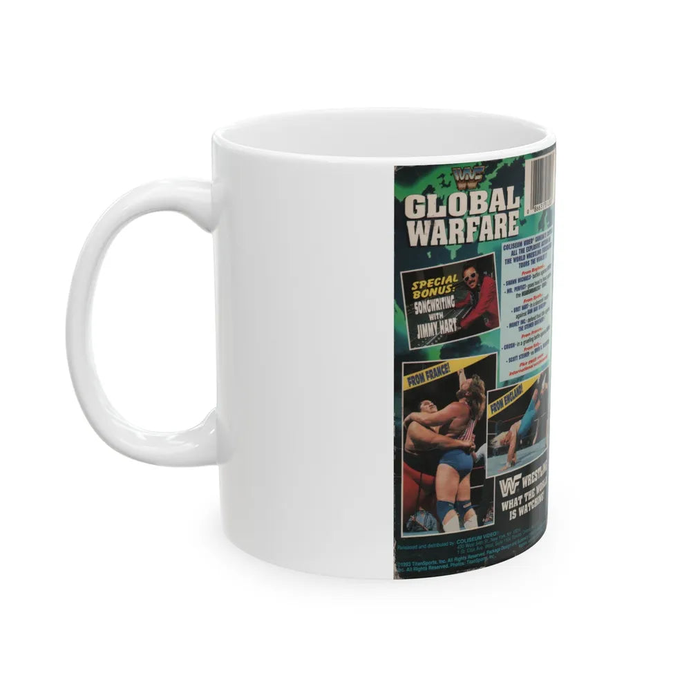 WWF GLOBAL WARFARE (VHS COVER) - White Coffee Mug-Go Mug Yourself