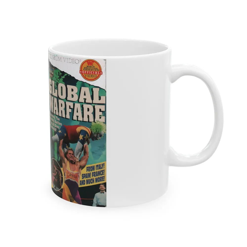 WWF GLOBAL WARFARE (VHS COVER) - White Coffee Mug-Go Mug Yourself