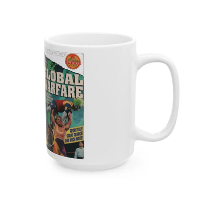 WWF GLOBAL WARFARE (VHS COVER) - White Coffee Mug-Go Mug Yourself