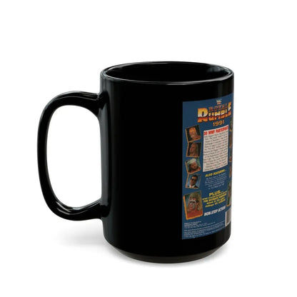 WWF ROYAL RUMBLE 1991 (VHS COVER) - Black Coffee Mug - Go Mug Yourself