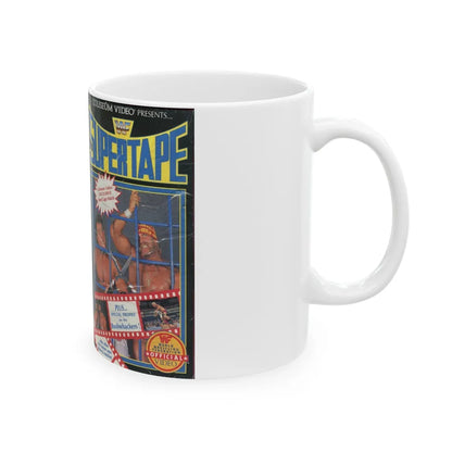 WWF SUPERTAPE (VHS COVER) - White Coffee Mug-Go Mug Yourself