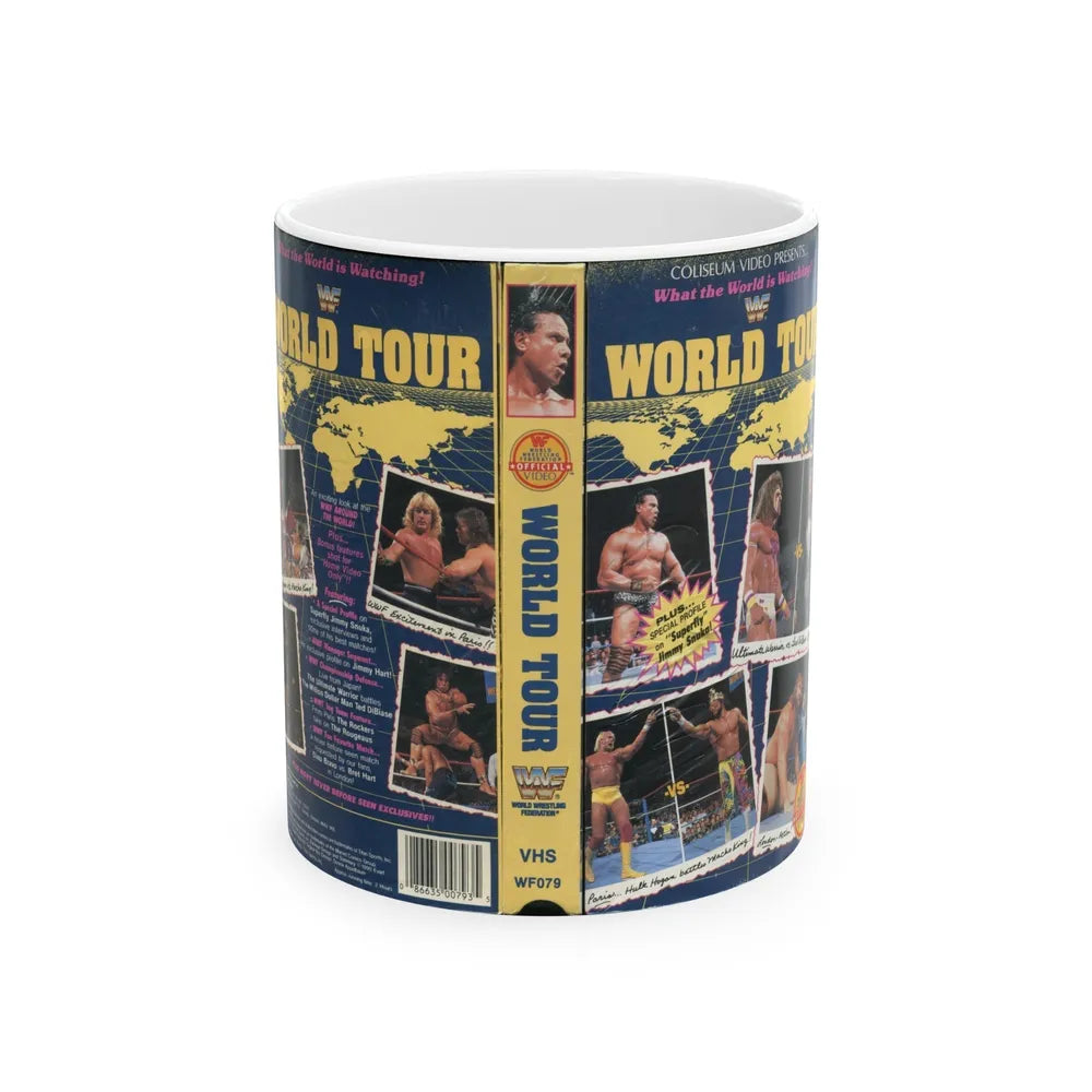 WWF WORLD TOUR (VHS COVER) - White Coffee Mug-11oz-Go Mug Yourself