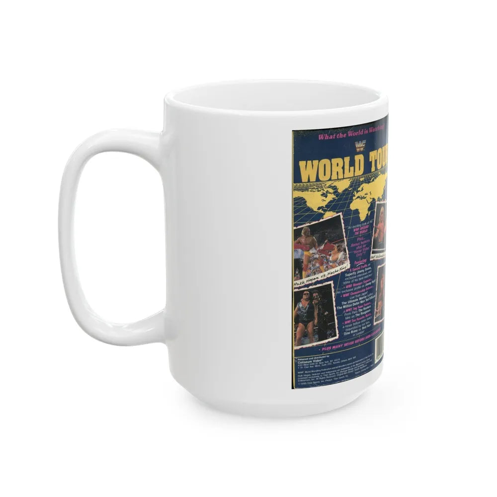 WWF WORLD TOUR (VHS COVER) - White Coffee Mug-Go Mug Yourself