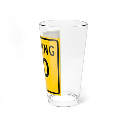 WY-00 (Wyoming) (Road Sign) Pint Glass 16oz - Go Mug Yourself