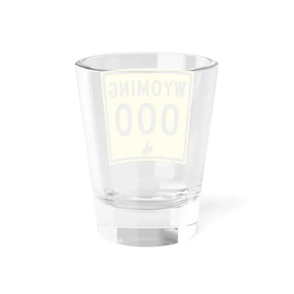 WY-000 (Wyoming) (Road Sign) Shot Glass 1.5oz - Go Mug Yourself