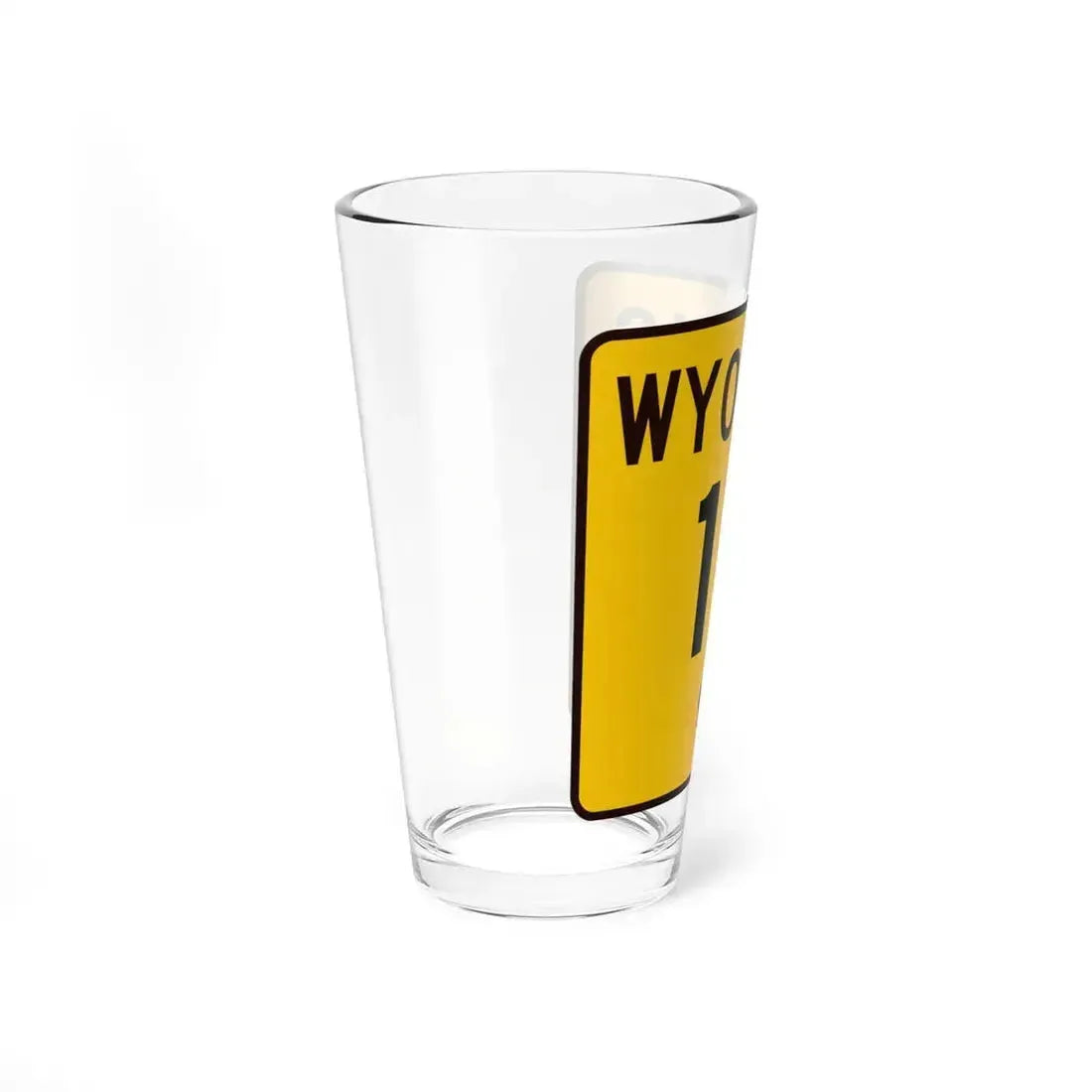 WY-10 (Wyoming) (Road Sign) Pint Glass 16oz - Go Mug Yourself