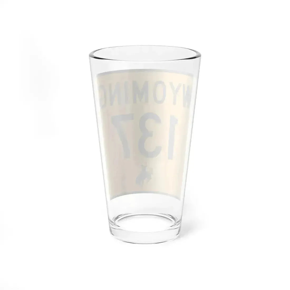 WY-137 (Wyoming) (Road Sign) Pint Glass 16oz - Go Mug Yourself
