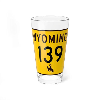 WY-139 (Wyoming) (Road Sign) Pint Glass 16oz 16oz - Go Mug Yourself