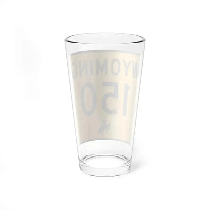 WY-150 (Wyoming) (Road Sign) Pint Glass 16oz - Go Mug Yourself