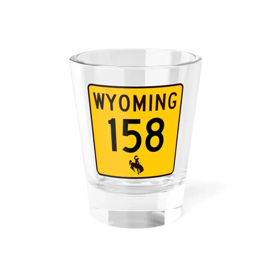 WY-158 (Wyoming) (Road Sign) Shot Glass 1.5oz 1.5oz - Go Mug Yourself