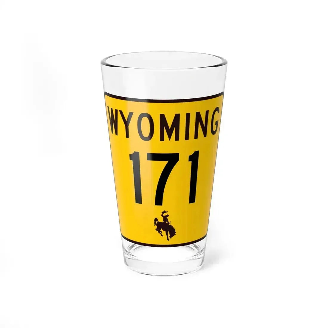 WY-171 (Wyoming) (Road Sign) Pint Glass 16oz 16oz - Go Mug Yourself