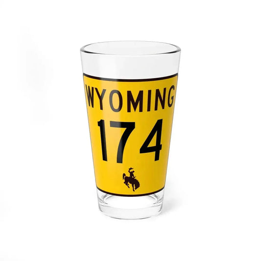 WY-174 (Wyoming) (Road Sign) Pint Glass 16oz 16oz - Go Mug Yourself