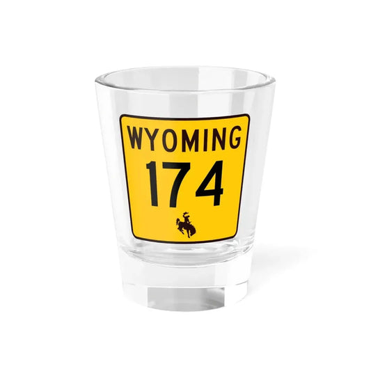 WY-174 (Wyoming) (Road Sign) Shot Glass 1.5oz 1.5oz - Go Mug Yourself