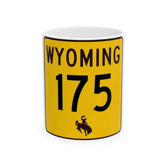 WY-175 (Wyoming) (Road Sign) White Coffee Mug 11oz - Go Mug Yourself