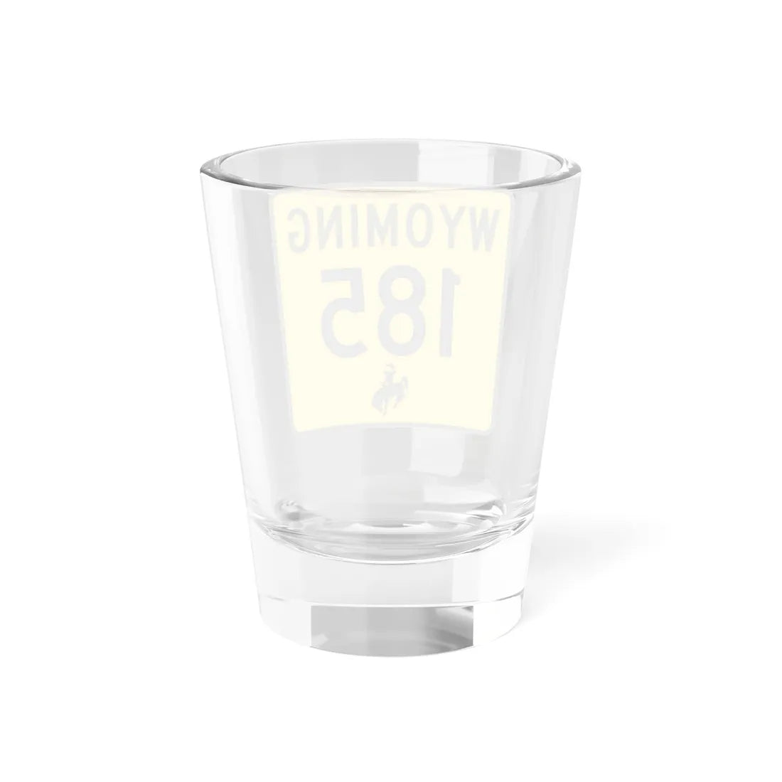 WY-185 (Wyoming) (Road Sign) Shot Glass 1.5oz - Go Mug Yourself
