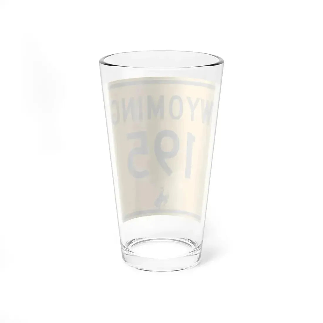 WY-195 (Wyoming) (Road Sign) Pint Glass 16oz - Go Mug Yourself