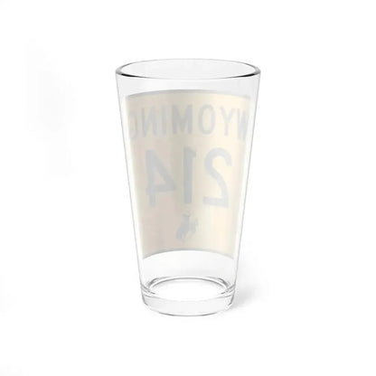 WY-214 (Wyoming) (Road Sign) Pint Glass 16oz - Go Mug Yourself
